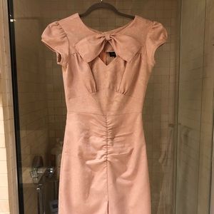 Blush colored Stop Staring wiggle dress